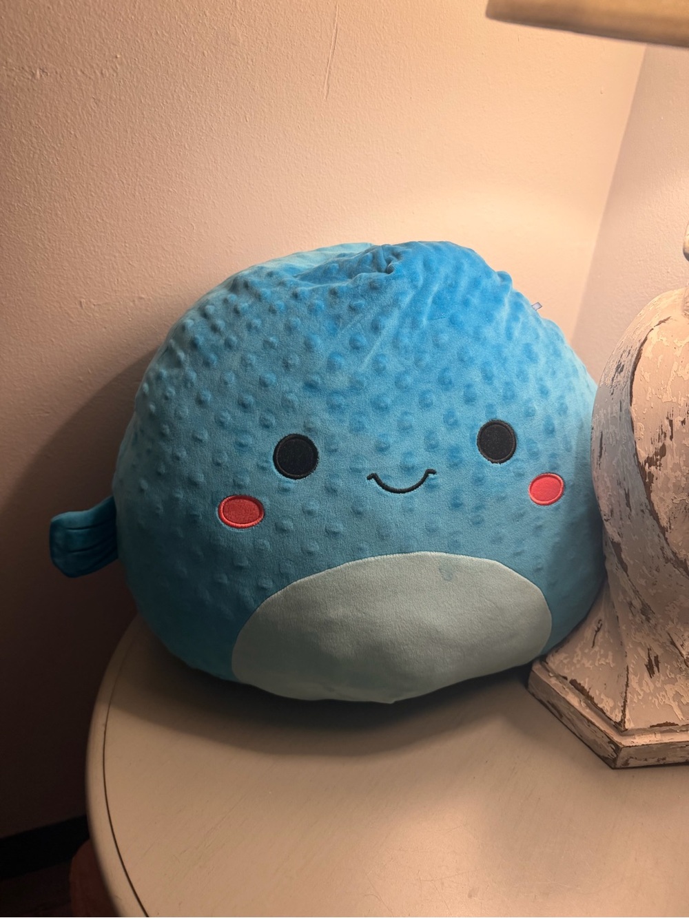 Squishmallows Blue Plush Whale Pillow with Cheeks